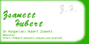 zsanett hubert business card